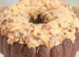 German Chocolate Pound Cake 10"
